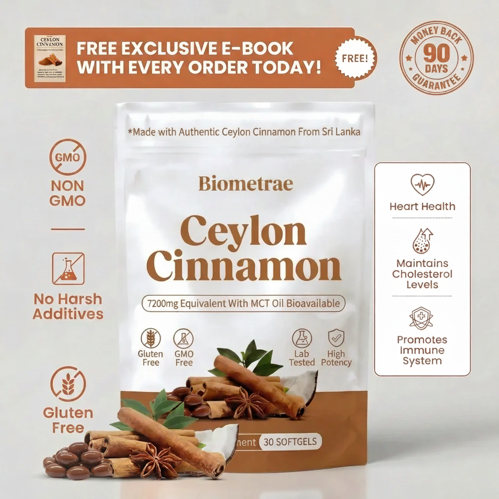 Ceylon Cinnamon 7200mg Equivalent with MCT Oil